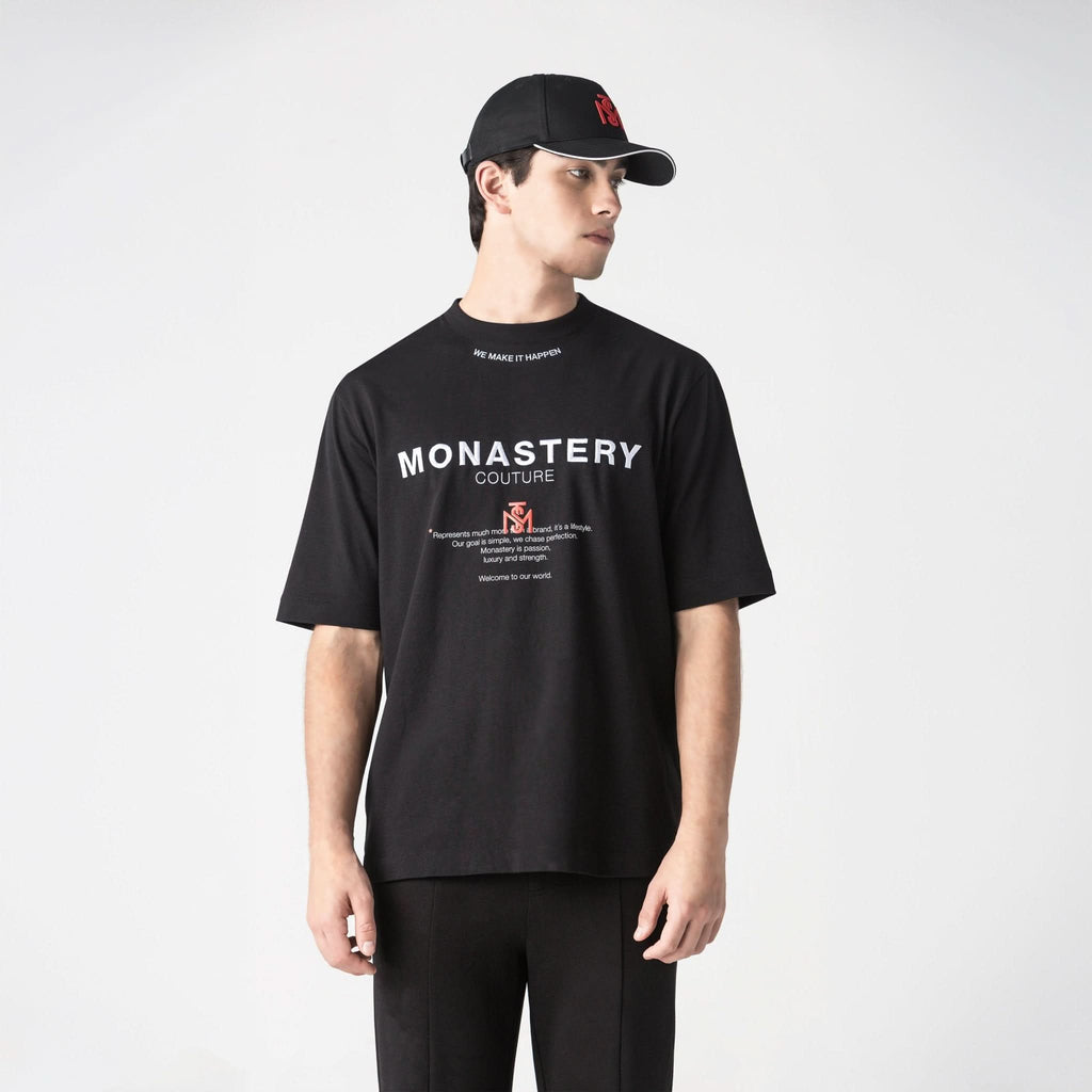 TERRIMONT T - SHIRT OVERSIZED MEN BLACK - Monastery | Tienda Oficial Colombia