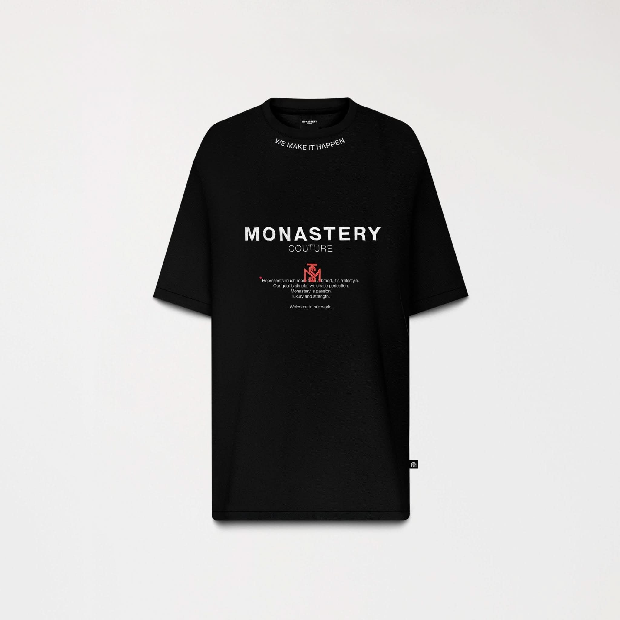 TERRIMONT T - SHIRT OVERSIZED MEN BLACK - Monastery | Tienda Oficial Colombia