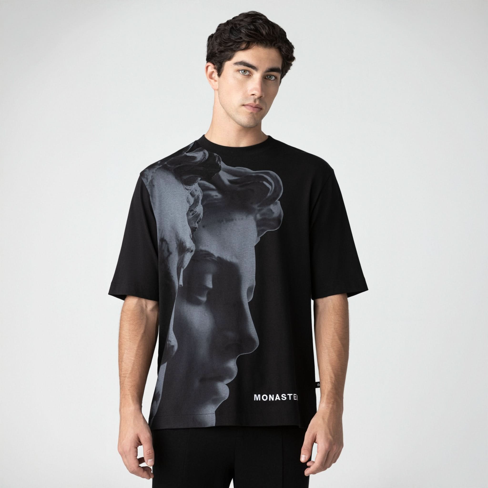 TERSIA T - SHIRT OVERSIZED MEN BLACK - Monastery | Tienda Oficial Colombia