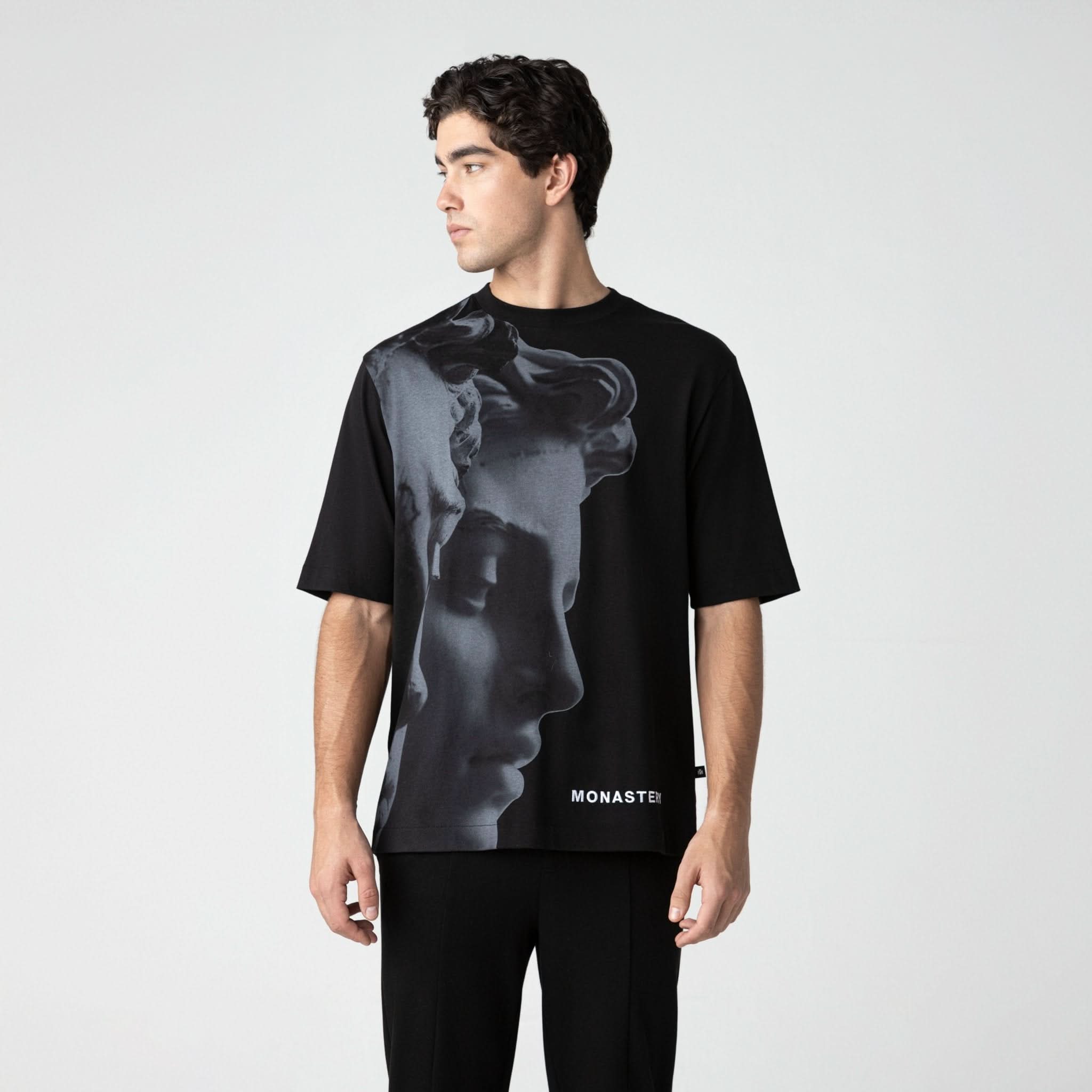 TERSIA T - SHIRT OVERSIZED MEN BLACK - Monastery | Tienda Oficial Colombia
