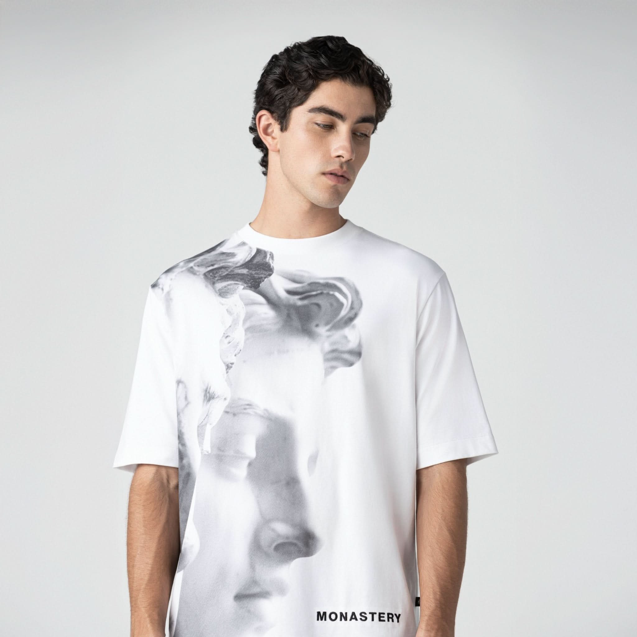 TERSIA T - SHIRT OVERSIZED MEN WHITE - Monastery | Tienda Oficial Colombia