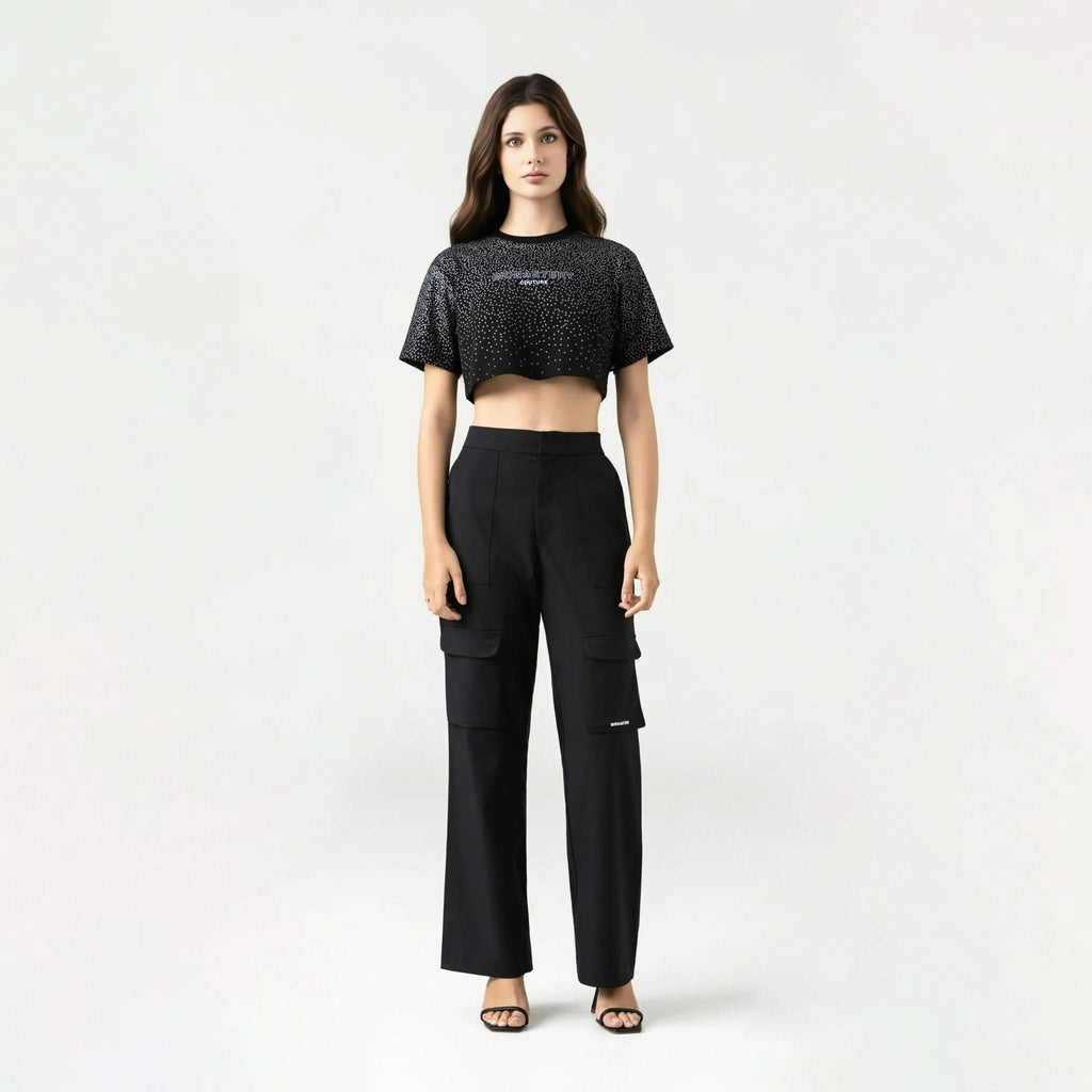 TESSIE CROP TOP WOMEN BLACK - Monastery | Tienda Oficial Colombia