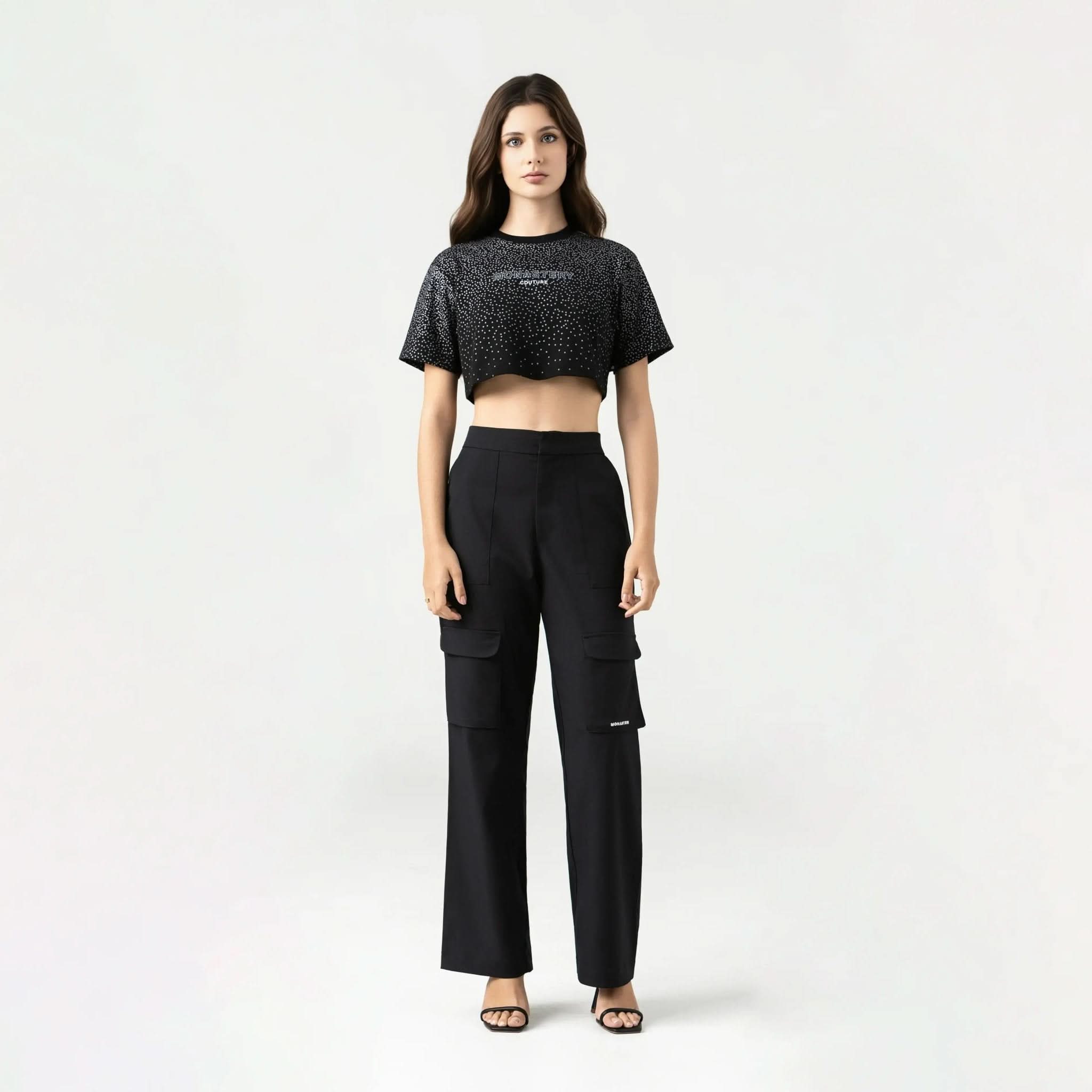 TESSIE CROP TOP WOMEN BLACK - Monastery | Tienda Oficial Colombia