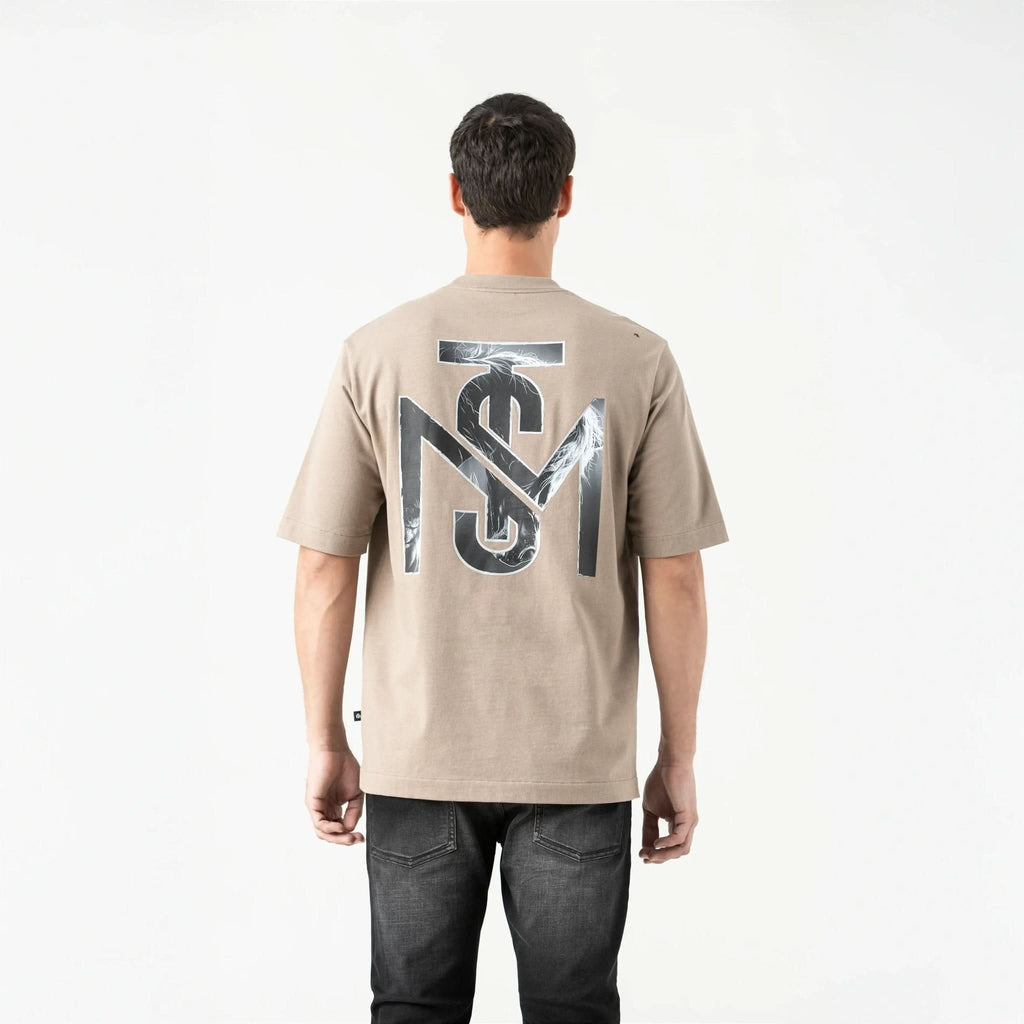 TUCKER T - SHIRT OVERSIZED MEN TAUPE GRAY - Monastery | Tienda Oficial Colombia