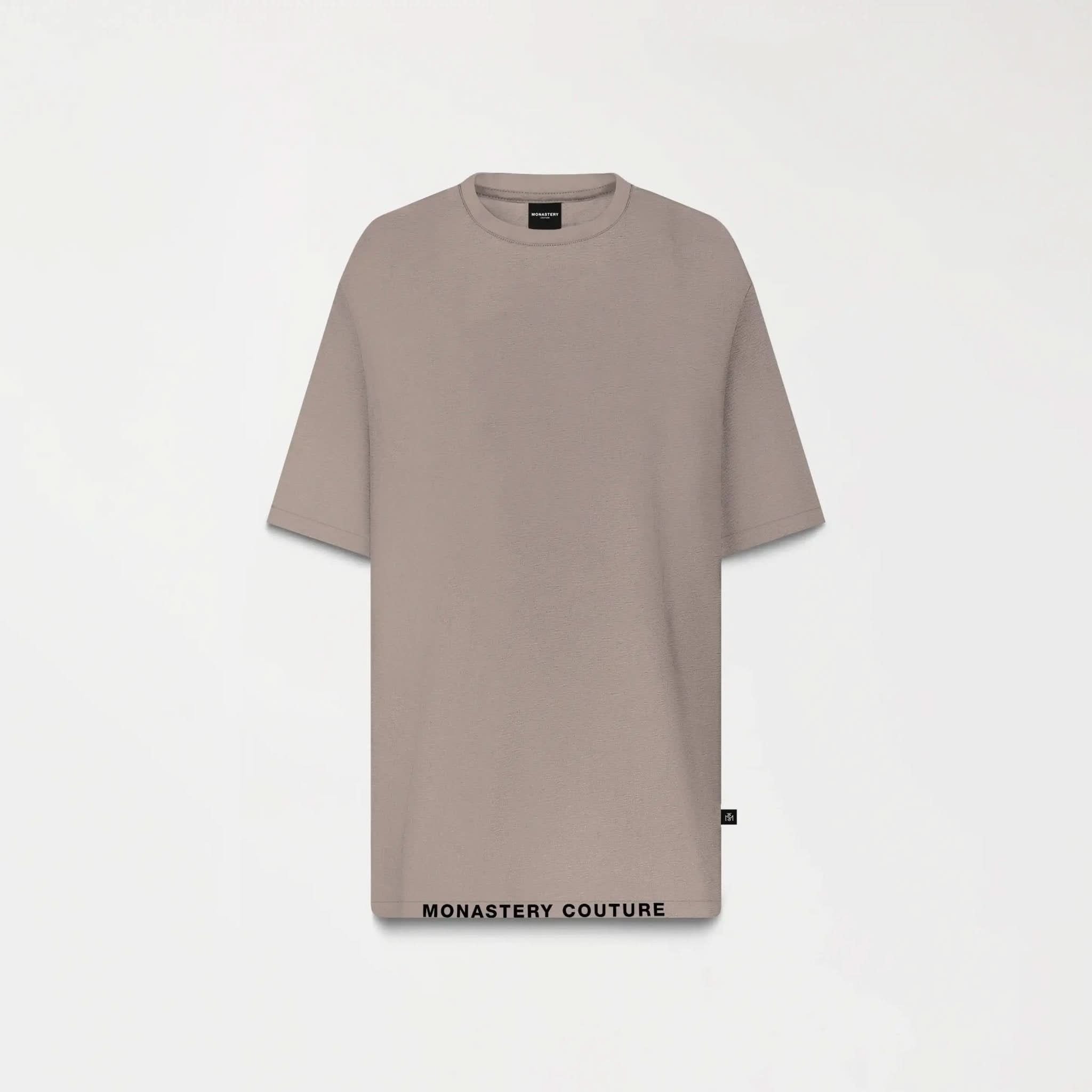 TUCKER T - SHIRT OVERSIZED MEN TAUPE GRAY - Monastery | Tienda Oficial Colombia