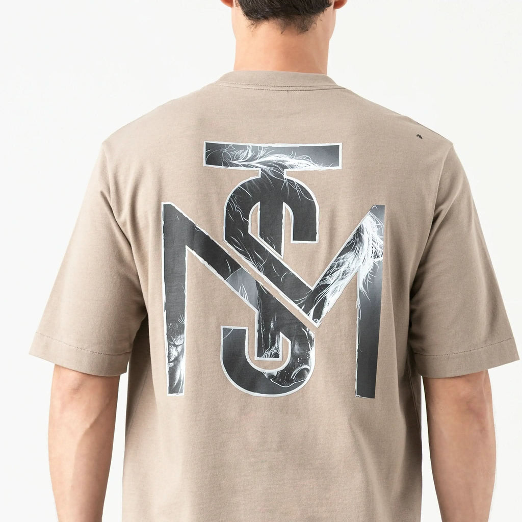 TUCKER T - SHIRT OVERSIZED MEN TAUPE GRAY - Monastery | Tienda Oficial Colombia