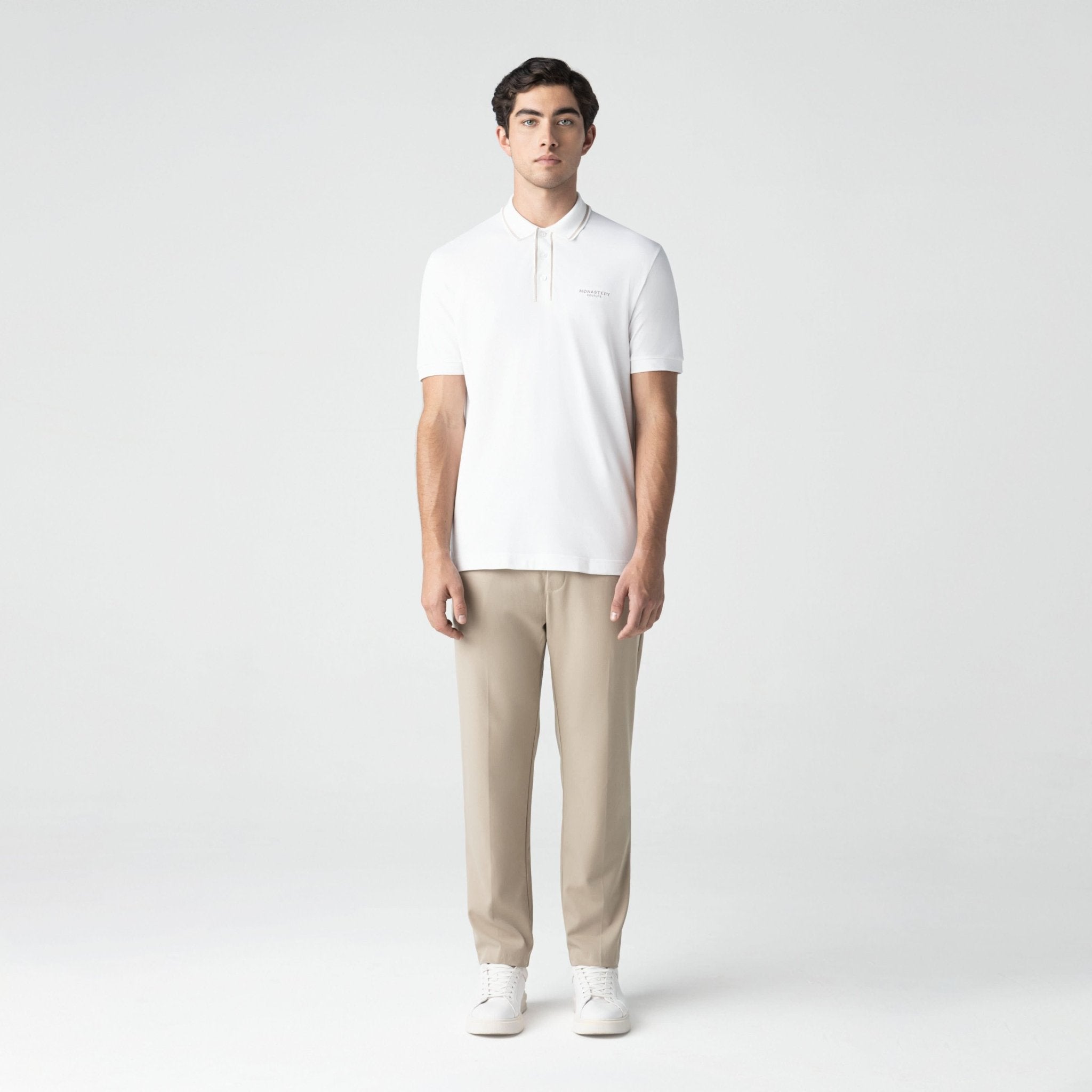 VIGOR POLO MEN WHITE - Monastery | Tienda Oficial Colombia