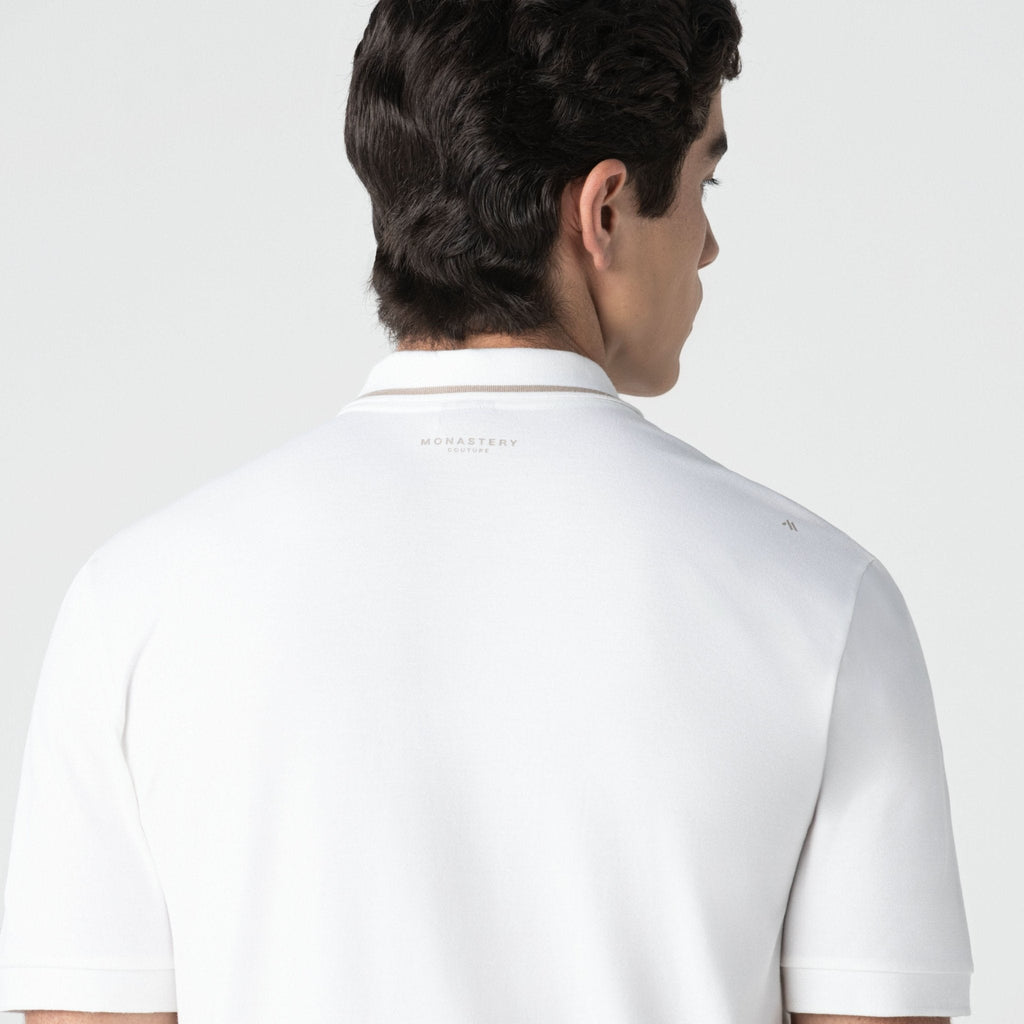 VIGOR POLO MEN WHITE - Monastery | Tienda Oficial Colombia