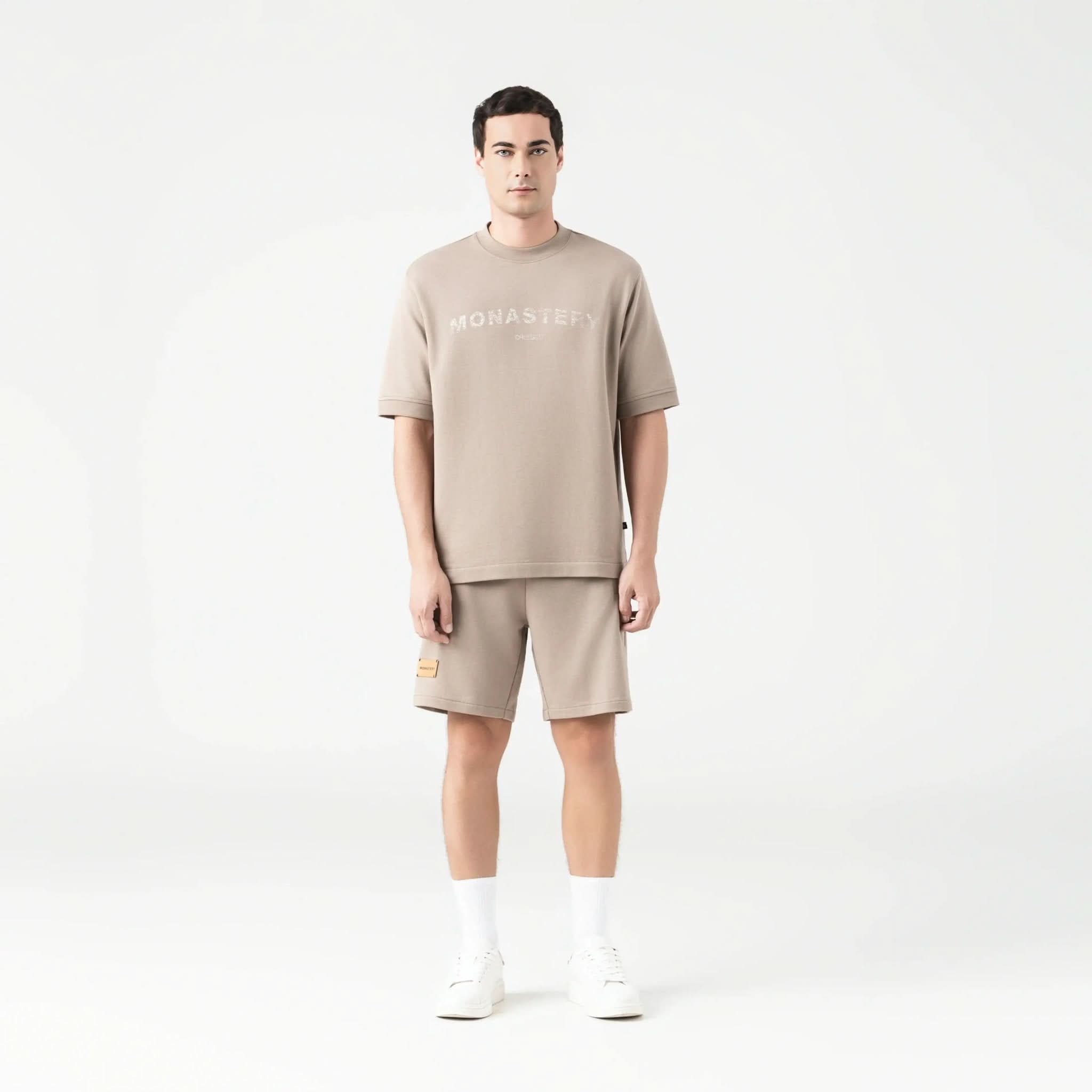 VIKRANT BURDA SHORT MEN TAUPE GRAY - Monastery | Tienda Oficial Colombia