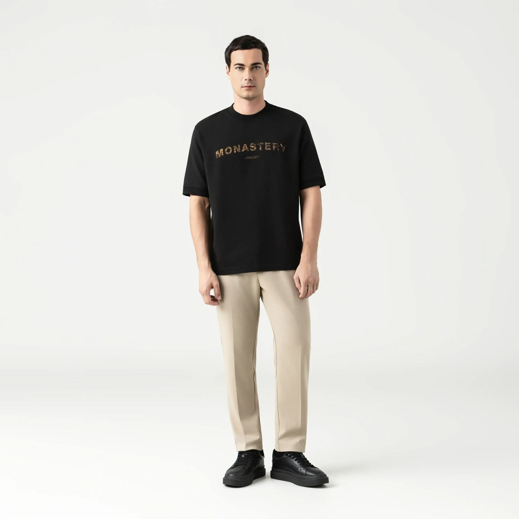 VIKRANT T - SHIRT OVERSIZED MEN BLACK - Monastery | Tienda Oficial Colombia