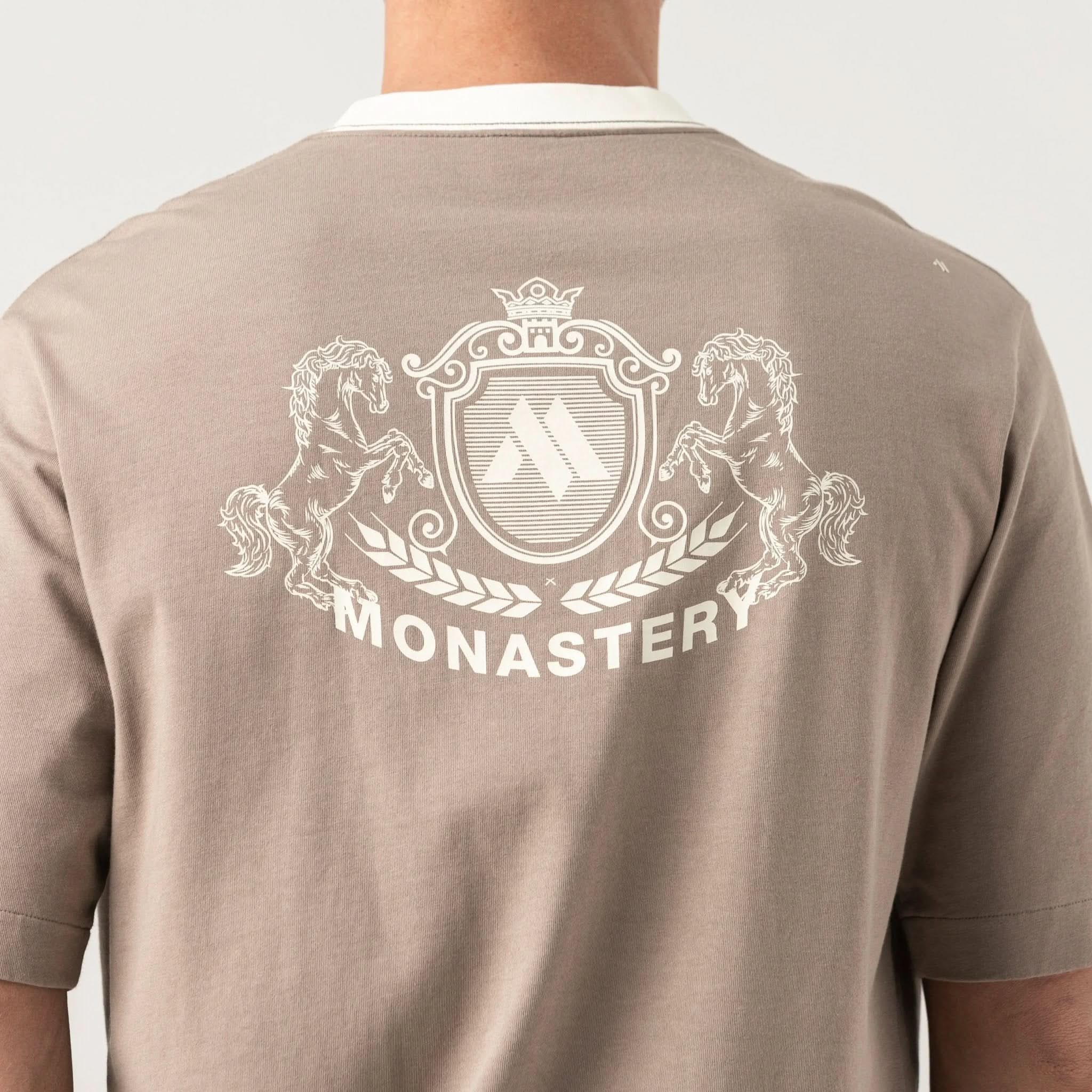 WARMBLOOD T - SHIRT OVERSIZED MEN TAUPE GRAY - Monastery | Tienda Oficial Colombia