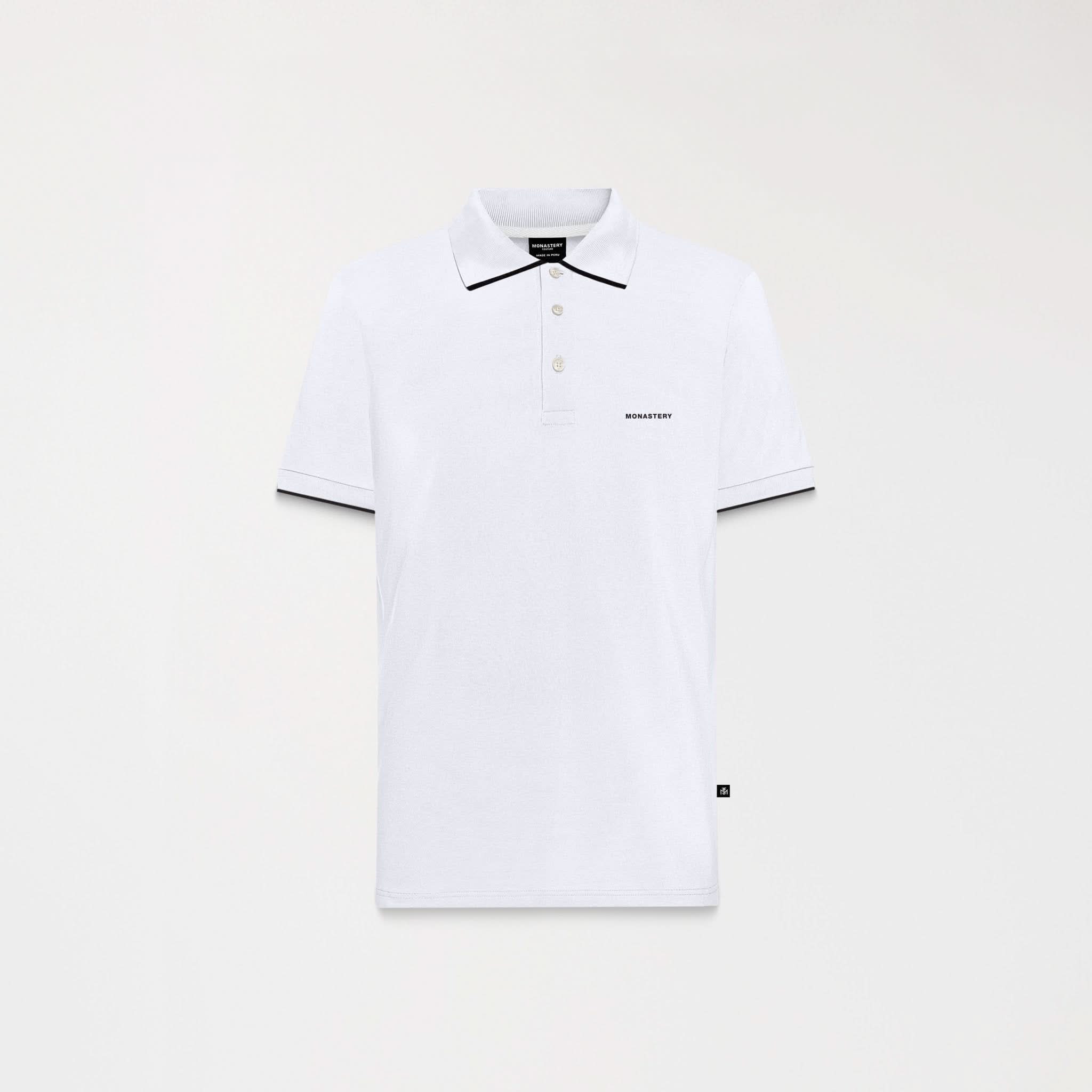 WHEELER POLO MEN WHITE - Monastery | Tienda Oficial Colombia