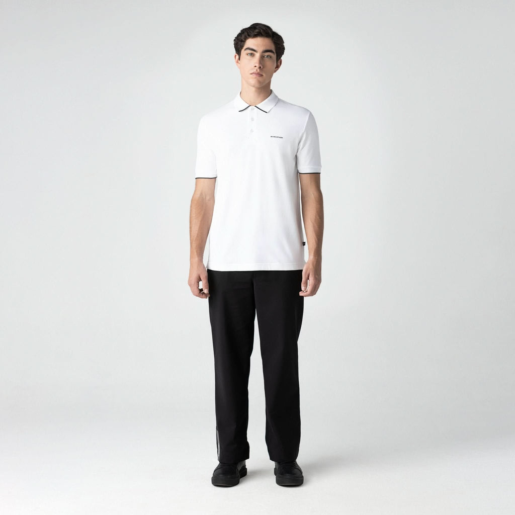 WHEELER POLO MEN WHITE - Monastery | Tienda Oficial Colombia