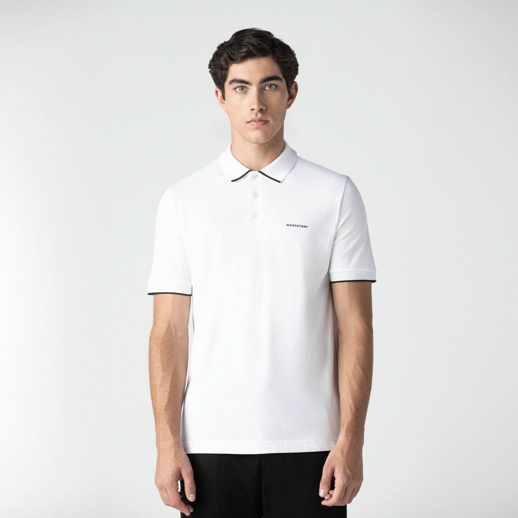 WHEELER POLO MEN WHITE - Monastery | Tienda Oficial Colombia